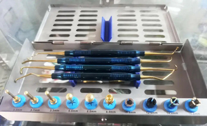 ชุดอุปกรณ์ฝังรากฟันเทียมแบบ Bone Bridge Instruments ทำจากสแตนเลสและซิลิโคน ประกอบด้วยดิสก์ ดอกสว่าน ตัวยกไซนัส ตัวกั้นไซนัส พร้อมอุปกรณ์เสริมสำหรับใช้งานด้วยมือ - Product Image 3