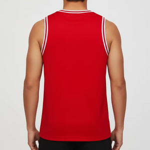 Débardeur côtelé slim fit pour homme, extensible, décontracté, pour l'été, débardeur de musculation, vêtements de sport, coupe ample, avec impression de logo - Product Image 4
