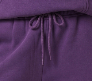 Survêtement à capuche pour femme, coupe ample, manches longues, avec pantalon de survêtement, style décontracté hiver, tenue de rue - Product Image 5