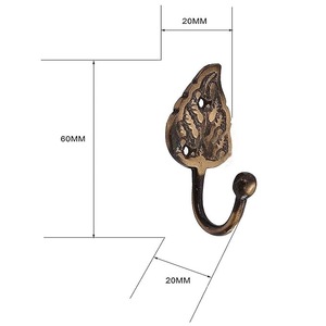 Crochets muraux doubles en métal, robustes et peu encombrants, pour organiser manteaux et sacs dans l'entrée ou la chambre - Product Image 1