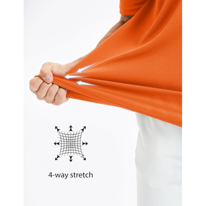 Polo de golf coupe décontractée en mélange de coton doux, tissu respirant, infroissable, entretien facile, col classique - Product Image 3