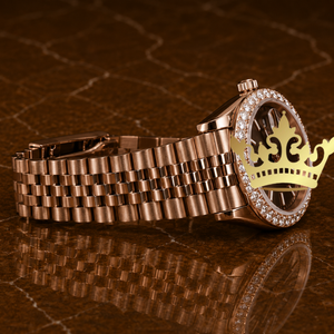 Montre-bracelet de luxe classique simple à quartz pour homme, style hip-hop, avec moissanite VVS glacée, en acier inoxydable, cadran vert, argentée, personnalisée - Product Image 2