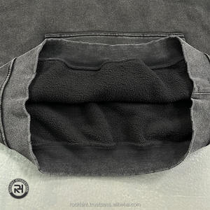 2025 personnalisé Vintage lavage à l'acide hiver à capuche 100% coton Streetwear pull surdimensionné unisexe haute qualité mode poche - Product Image 4