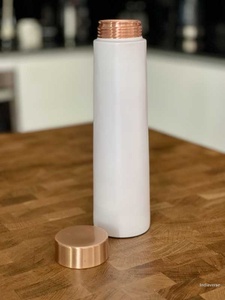 Botella de Agua de Cobre con Diseño de Mariposa, Termo Portátil de Viaje con Tapa, para Uso en Exteriores - Product Image 2