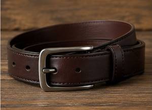 Ceinture décontractée pour homme en cuir véritable avec boucle en acier argenté, style coréen tendance, esthétique Instagram, artistique et jeune, durable et confortable - Product Image 2