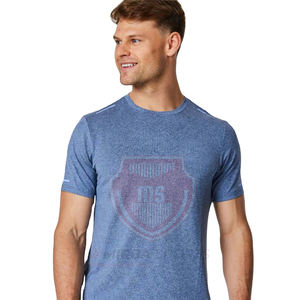 T-shirt de course pour homme, coupe ajustée, tricoté, respirant, style sportif, manches courtes - Product Image 5