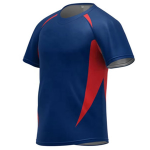 ชุดฝึกซ้อมรักบี้ดีไซน์ใหม่ เสื้อระบายอากาศ แห้งเร็ว UPF 50 ปรับแต่งได้ แขนสั้น พิมพ์ลาย ผ้ายืดสแปนเด็กซ์/โพลีเอสเตอร์ - Product Image 3