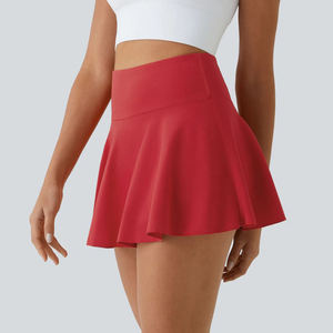 กางเกงกีฬาเอวสูง ยืดหยุ่น แห้งเร็ว กระโปรงเทนนิส ฟิตเนส ออกกำลังกาย โยคะ สำหรับผู้หญิง - Product Image 6