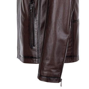 Men's Leather Motorcycle <b>Racing</b> <b>Jacket</b> Winter Stand Collar Waterproof Windproof Made In Pakistan Men's <b>Jackets</b> - Product Image 2