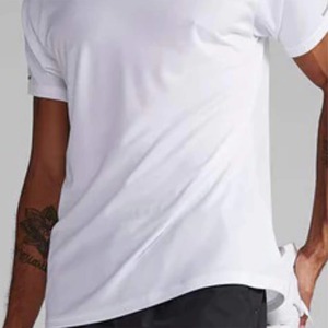 Camiseta Blanca de Manga Corta para Hombre, Cuello Redondo, Corte Regular, Color Sólido, Tejido de Punto Transpirable, Estilo Casual - Product Image 4