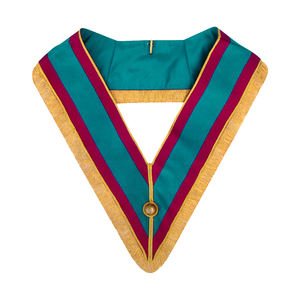 Collar Masónico Rojo con Ribete Morado, Collar Masónico de Terciopelo Azul con Soporte para Joyas - Product Image 3