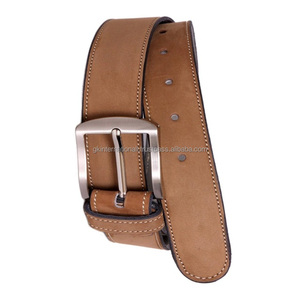 Nuevo diseño de marca al por mayor, cinturón informal de cuero de grano completo marrón tostado, hebilla de aleación de zinc, cinturón de cuero genuino para hombres - Product Image 6