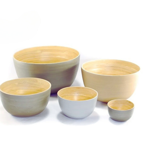 Eco-friendly Round Colorful Spun <b>Bamboo</b> Fruit Salad <b>Bowl</b> High Quality Durable Sustainable <b>Bowls</b> For Kitchen Use Dinning Setting - Product Image 6