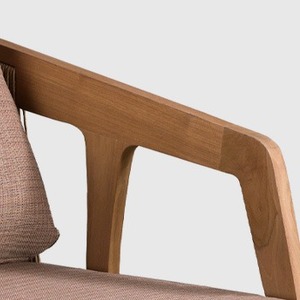 Tumbona Minimalista de Madera para Jardín, Silla de Cuerda Tejida, Muebles de Exterior para Patio y Hogar - Jaya - Product Image 2