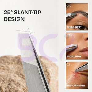 Crea tu Propio Producto de Alta Calidad, el Más Vendido, Recién Llegado, Personalizado, de Acero Inoxidable con Punta Inclinada, Perfecto para Depilación y Diseño de Cejas - Product Image 6