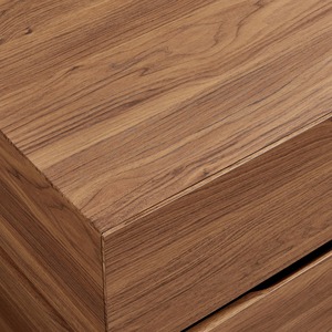 Table de chevet moderne de style mid-century en bois de luxe avec 2 tiroirs, meuble de chambre minimaliste, table d'appoint de rangement pour utilisation au chevet - KALA CONCEPT - Product Image 6