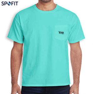 Camiseta Deportiva para Hombre, 7900, 180g, Tela de Rizo Estampada, con Bolsillo, Corte Holgado, Talla Grande, Transpirable, Cuello Redondo - Product Image 5