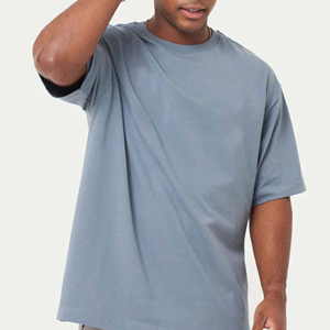 Heavy Cropped <b>Box</b> Fit T Shirt Blank Shirts High Quality Mock Neck Boxy Fit Oversize <b>Drop</b> Shoulder Men's T-shirts - Product Image 4