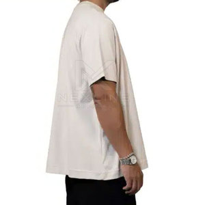 Oversized T Shirts for <b>Men</b> Premium Cotton Drop Shoulder Loose Fit Streetwear Custom Logo Heavyweight Oversized T Shirts - Product Image 2