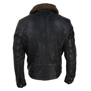 Wholesale <b>Mens</b> Leather <b>Fur</b> <b>Jacket</b> Unique Color Winter Coat Premium Warm Apparel Custom Logo OEM ODM Manufacturing - Product Image 2