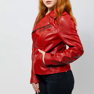 Chaqueta Corta de Cuero para Mujer, Sexy, en Oferta, Servicio OEM, MOQ Bajo - Product Image 4