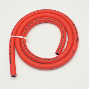 Tuyau d'air, d'eau, de gaz et de carburant en caoutchouc NBR rouge et bleu, diamètre intérieur 10 mm, épaisseur de paroi 3,0 mm, tressé en polyester, découpé - Product Image 1