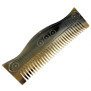 High Demand Natural Horn Hair <b>Comb</b> Handmade Luxury <b>Wide</b> Tooth Beard Styling Grooming Tool For Men Women - Product Image 1