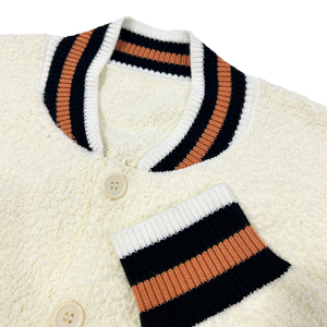 Nouvelle veste de baseball classique en laine blanche de qualité supérieure, confortable, avec broderies et patchs, nouvelle arrivée, pièce fraîche. - Product Image 4