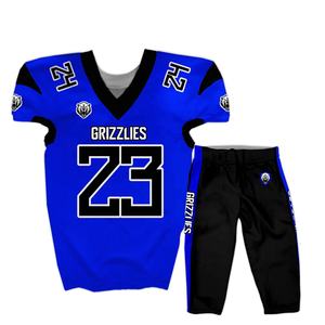 El mejor uniforme de fútbol americano personalizado para hombres, camiseta bordada de sarga de aparejos juveniles de manga corta, Tops, Material de poliéster - Product Image 5