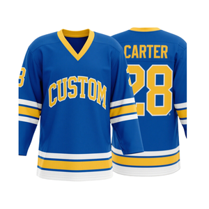 เครื่องแบบฮ็อกกี้น้ำแข็งใหม่เครื่องแบบผ้าพิมพ์ลายพัฟหรือพิมพ์ซับลิเมชันผ้าสวมใส่สบายคุณภาพ100% - Product Image 3