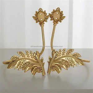Golden Feather <b>Curtain</b> Holdback Decorative Window Hardware Vintage Style Metal <b>Hook</b> Classic Design - Product Image 4