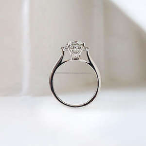 IGI/GIA Lab Grown Vintage 14K oro blanco boda/compromiso Unisex anillo corte diamante aniversario fiesta regalo con pera corte diamante - Product Image 2