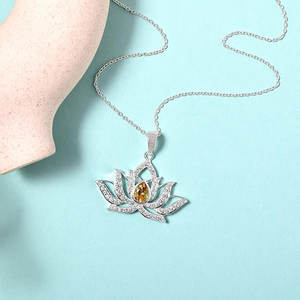 Collar con Colgante de Ópalo Etíope, Chapado en Rodio, Plata de Ley, Joyería Espiritual para Mujer, Venta al Por Mayor - Product Image 3