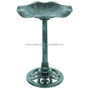 Decorative metal bird bath for outdoor <b>garden</b> use elegant basin durable stand <b>weather</b> resistant birds drinking <b>station</b> - Product Image 3