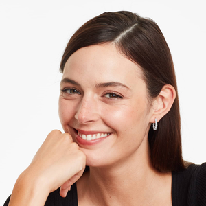 ต่างหูห่วงโมอิสซาไนต์เงินแท้ 925 ดีไซน์หรูหรา คุณภาพสูง ประกายระยิบระยับ ทนทาน ชุบทอง งานจิวเวลรี่ชั้นดี ของขวัญสำหรับผู้หญิง - Product Image 1