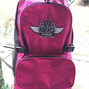 Custom Design Shiny Multi Colour Embroidery Logo Cheer Team <b>Glitter</b> Fabric Students Backpack Cheerleading Sports <b>Bags</b> - Product Image 3