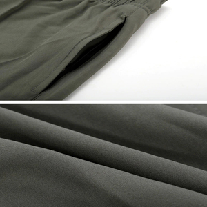 Nouvelle Arrivée 2026 – Short de Plage Décontracté Unisexe Kaki Taille Haute avec Cordon de Serrage, Séchage Rapide, Respirant, en Tissu Toile - Product Image 3