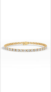 Bracelet tennis élégant en diamant de laboratoire taille ovale, or 10K, bijoux de luxe, fournisseur en gros - Product Image 5