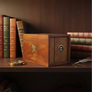 Caja de Ahorros Rectangular de Madera Estilo Vintage con Cerradura Antirrobo, de Alta Calidad para el Hogar, Oficina o Regalos, Hecha a Mano - Product Image 4