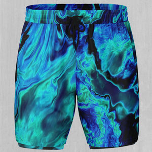 High Quality Nylon/Cotton Solid Casual Double <b>Layer</b> Custom Logo Sublimation Printed Men Mesh Shorts - Product Image 4