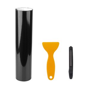 ฟิล์มไวนิลคาร์บอนไฟเบอร์ 7D สีดำเงาสูง แบบม้วน ป้องกันฟองอากาศ สำหรับรถยนต์ แล็ปท็อป โทรศัพท์มือถือ - Product Image 6