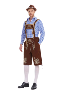 Pantalones Cortos Bordados Transpirables con Frente Sólido, Ropa para el Festival Oktoberfest, Estilo Tradicional Bávaro, Lederhosen para Hombre - Product Image 5