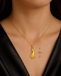 Cute Cat Animal Lover Necklace 18k Gold Plated 925 Sterling Silver Charm Pendant Handmade Pet <b>Memorial</b> <b>Gift</b> Jewelry - Product Image 5