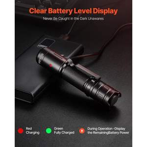 High Lumen <b>LED</b> <b>Flashlight</b> Rechargeable with 6 Modes IP66 Waterproof - Product Image 6