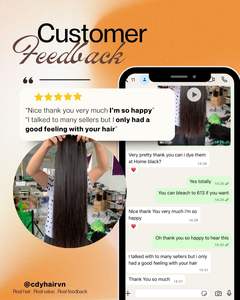 CDYHAIRVN Gran Oferta 100% Cabello Humano Virgen Liso Natural Color Suave con Encaje Frontal HD/Paquetes de Cabello Vietnamita con Cinta Adhesiva - Product Image 4