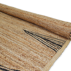Alfombra Trenzada de Yute Orgánico Hecha a Mano de 8x10 y 9x12 pies, Patrón Geométrico Bohemio, Ecológica, Antideslizante, para Sala de Estar - Product Image 4