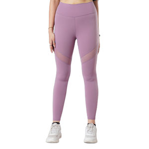 Legging de yoga taille haute côtelé doux et respirant en nylon, élasthanne et coton pour femme, collection hiver 2026, personnalisable avec logo - Product Image 1