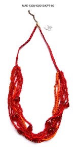 Collier de fête pour femme MAE, style bohème, en perles de corail colorées multicouches en forme de cœur - Product Image 5