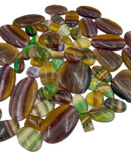 Piedras Sueltas de Fluorita Natural al por Mayor, Corte Oval y Cojín, Gema Verde Pulida con Juego de Colores para Fabricación de Joyas, Proveedor Mayorista - Product Image 5