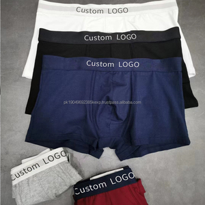 New Arrival Men Underwear Cotton Spandex Custom Logo Pattern Soft Comfortable Men's <b>Boxer</b> Briefs Basic Style - Product Image 4